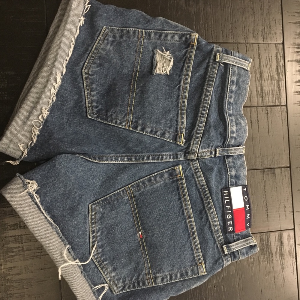 Vintage 90s Hilfiger cut offs